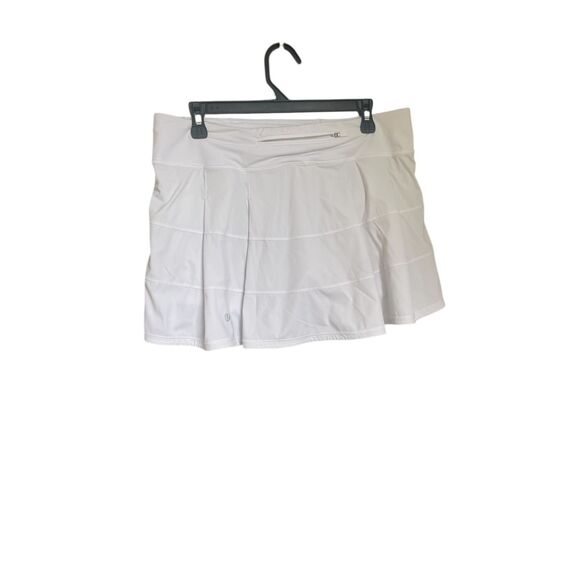 Lululemon Pace Rival Tall Tennis Skort White Size 10 Tall - Picture 3 of 16